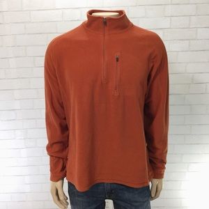 L.L. Bean Men’s Zip Up Fleece Orange Large EUC